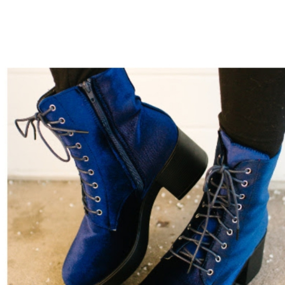 Blue Velvet boots